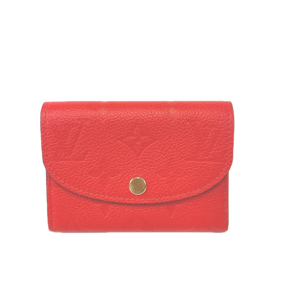 LOUIS VUITTON Monogram Empreinte Portemonnaie Rosalie Tonic Orange M82393 Wal...